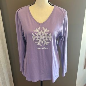 Life is good snowflake tee